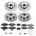 Front and Rear Autospecialty Stock Replacement Brake Pad and Rotor Kit