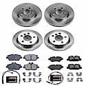 Front and Rear Autospecialty Stock Replacement Brake Pad and Rotor Kit