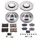 Front and Rear Autospecialty Stock Replacement Brake Pad and Rotor Kit