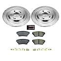 Rear Autospecialty Stock Replacement Brake Pad and Rotor Kit