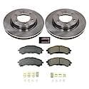 Front Autospecialty Stock Replacement Brake Pad and Rotor Kit