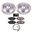 Front Autospecialty Stock Replacement Brake Pad and Rotor Kit