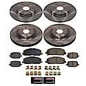 Front and Rear Autospecialty Stock Replacement Brake Pad and Rotor Kit