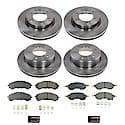 Front and Rear Autospecialty Stock Replacement Brake Pad and Rotor Kit