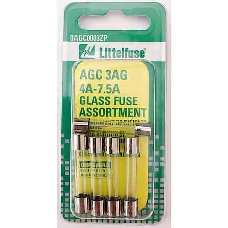 Littelfuse Fuse Agc 3Ag 32V 4A-7.5A: Various Amp, Clear, Glass ...