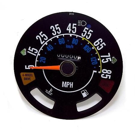 Speedometer Gauge; 5-85 MPH; 80-86 Jeep CJ5/CJ7/CJ8