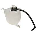 Pressurized Coolant Reservoir: White, Plastic; Metal, Original Equipment Replacement