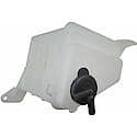 Non-Pressurized Coolant Reservoir: White, Plastic, Original Equipment Replacement