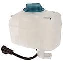 Pressurized Coolant Reservoir: White And Green, Plastic, Original Equipment Replacement