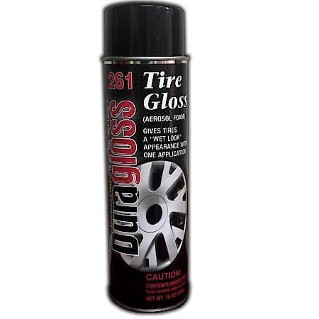 Tire Gloss Aerosol Foam - A blend of siloxanes that give a durable high gloss look to your tires