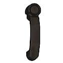 Door Handle, Black Powder Coat Over Stainless, Smooth Design