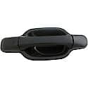 Exterior Door Handle Smooth Black Front Right Without Keyhole