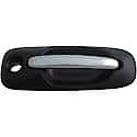 Exterior Door Handle Side Sliding Left With Keyhole Chrome Lever Black Housing