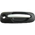 Exterior Door Handle Side Sliding Right With Keyhole Chrome Lever Black Housing