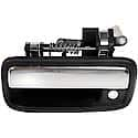 Exterior Door Handle: Front Driver Side, Black and Chrome