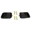 Oem Replacement, Black, Steel, Set Of 2