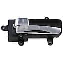 Interior Door Handle Front LH, Rear LH Black and Chrome