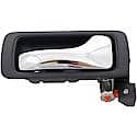 Interior Door Handle Rear Right Chrome Lever/Black Housing