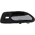 Interior Door Handle Front Right Without Power Window Hole Chrome Dark Gray