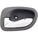 Interior Door Handle Front Or Rear Left Chrome Lever Gray Housing