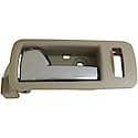 Interior Door Handle Front Left Chrome Lever Beige Housing Stone