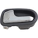 Interior Door Handle Front Or Rear Left Chrome Lever Gray Housing