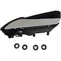 Interior Door Handle Rear Left Kit Chrome Lever Black Housing