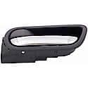 Interior Door Handle Rear Left Chrome Lever Black Housing