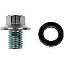 Standard Engine Oil Drain Plug: M12x1.75 Thread, 13 mm Head, 1 Pack