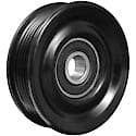 Serpentine Idler/Tensioner Pulley; Steel, 90mm Dia., 30mm Width, 6 Grooves