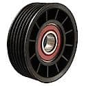 Serpentine Idler/Tensioner Pulley; Polymer, 77mm Dia., 25.3mm Width, 6 Grooves