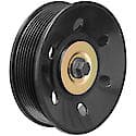 Serpentine Idler/Tensioner Pulley: Steel, 119mm Diameter, 37.5mm Width, 8 Groove