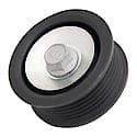 Idler Pulley: Direct Fit, Thermoplastic, 62mm Diameter, w/ Hardware