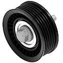 Idler Pulley: Direct Fit, Thermoplastic, 70mm Diameter, w/ Hardware