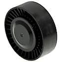 Idler Pulley: Direct Fit, Thermoplastic, 90mm Diameter, w/ Hardware