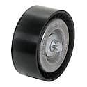 Idler Pulley: Direct Fit, Thermoplastic, 65mm Diameter, w/ Hardware