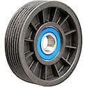 Serpentine Idler/Tensioner Pulley; Direct Fit, 90 mm Diameter, 6 Grooves