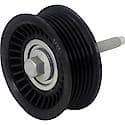 Idler Pulley: Direct Fit, Thermoplastic, 68.1mm Diameter, w/ Hardware