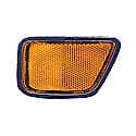 New CAPA Certified Standard Replacement Driver Side Front Side Reflector, In The Bumper, Amber Lens