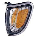 New Economy Replacement Driver Side Front Parking Light Assembly, Silver Bezel