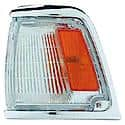 New Economy Replacement Driver Side Parking Light Assembly, Chrome Trim, RWD, Corner Of Fender