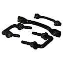 Windshield Tie Down Kit, Front, Black, Includes Hardware