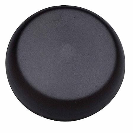 Adhesive/ Snap-On Type, Aluminum, Slight Dome Design, Black/ Plain With No Logo