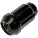 Wheel Lug Nut Lock: M12-1.50 Thread, Conical 60, 1.35" Length, Black Chrome, 4 Pack