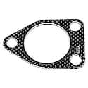 3 Bolt Exhaust Pipe Flange Gasket: Metal with Fiber, Heat Resistant, Premium Materials