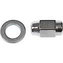 Wheel Lug Nut: 1/2-20 Thread, Flanged, Mag, 1.454" Length, Chrome, 1 Pack