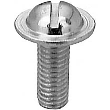 License Plate Screw, M6-1.10 X16 mm, Slotted Rd. HD ,Zinc