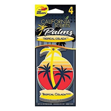 Paper Palm Air Freshener: Tropical Colada Scent, 4 Pack