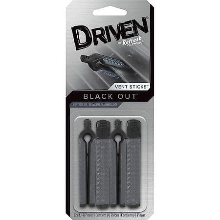 Vent Clip Air Freshener: Black Out Scent, 4 Pack