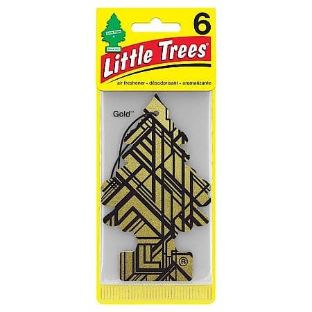 Hanging Air Freshener: Gold Scent, 6 Pack